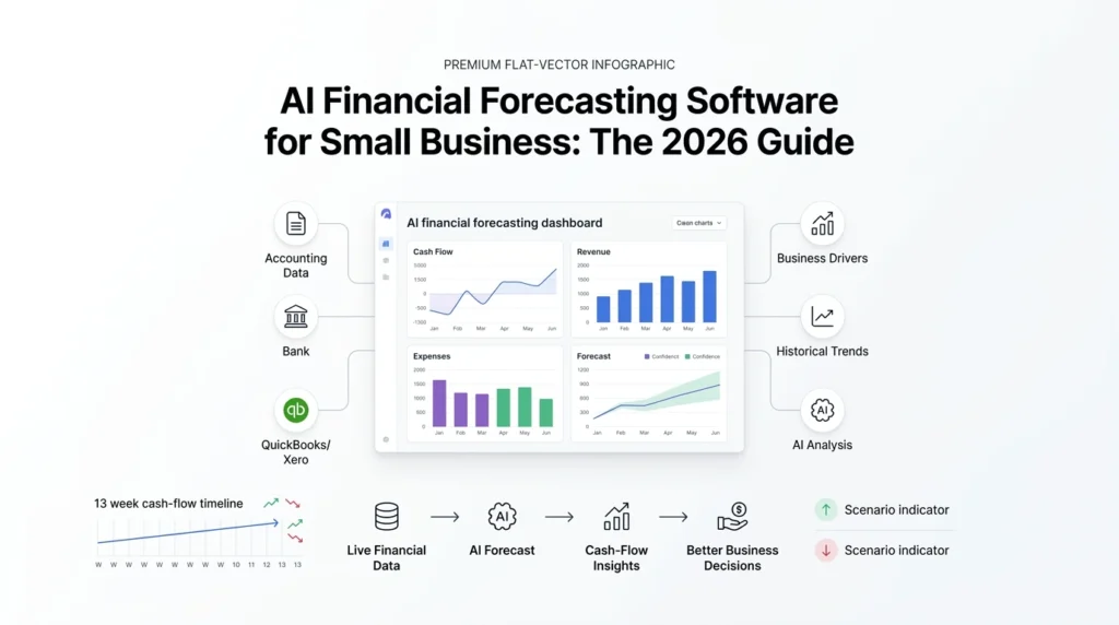 Great AI Financial Forecasting Software for Small Business: The 2026 Guide 1 AI financial forecasting infogra… 202608090438