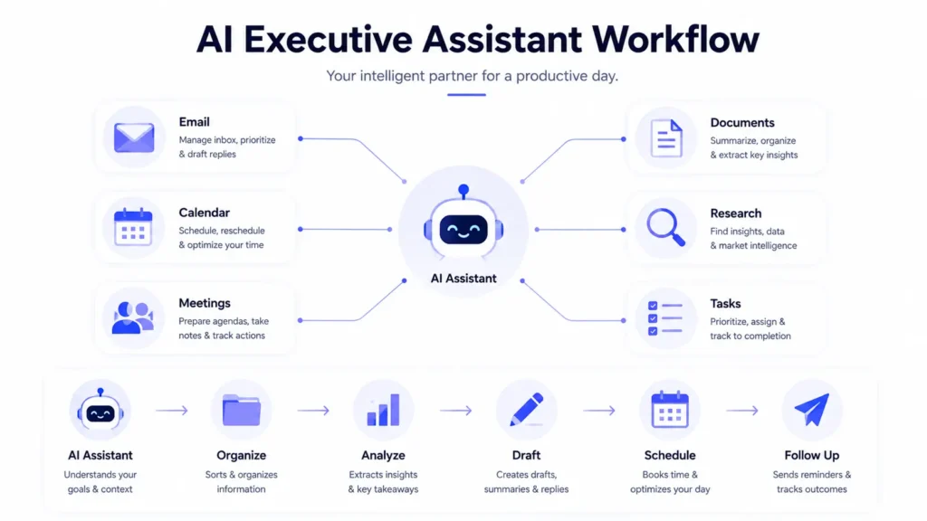 best AI Executive Assistant Tools: How Leaders Are Actually Saving Time in 2026 1 ChatGPT Image Aug 8 2026 11 56 24 AM