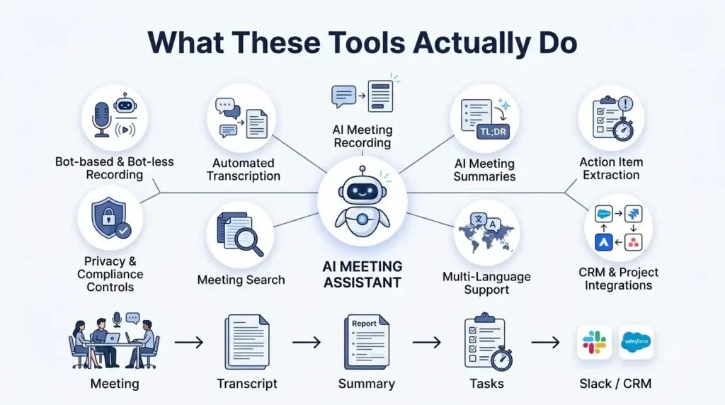 best AI Meeting Assistants: The 2026 Guide 3 Infographic of AI meeting tools 202608191030